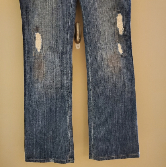 Elie Tahari Womens Distressed Boot Cut Jeans sz 6 - Picture 2 of 5